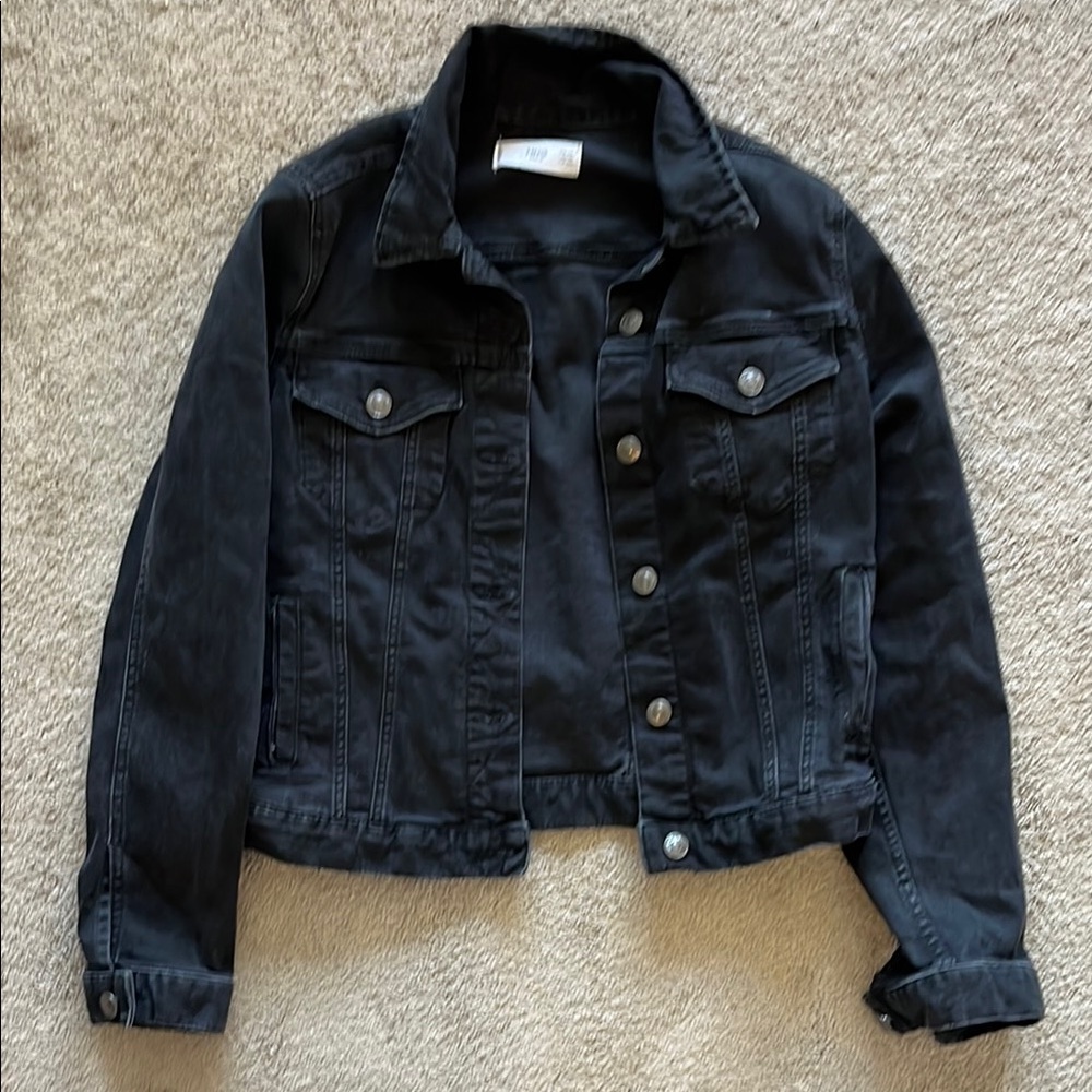 MANGO Black Denim Jacket